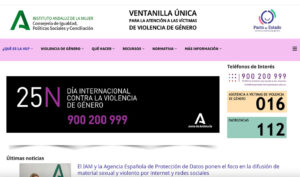 Ventanilla única para los temas de violencia de género en la web del IAM.