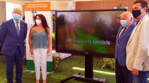 Los consejeros Javier Imbroda, Rocío Ruiz y Jesús Aguirre, en la presentación de la plataforma.