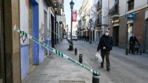 Una calle de Santa Fe tras los efectos de los terremotos.