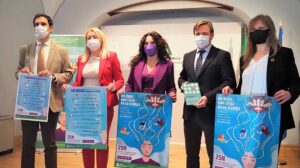 Un momento de la presentación de la campaña contra la violencia de género de este año.