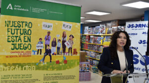 La consejera de Igualdad, durante la presentación de la campaña del juego y juguete no sexista y no violento del año 2021.